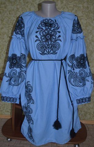 Сучасне плаття "Грація" голубе 1330 фото