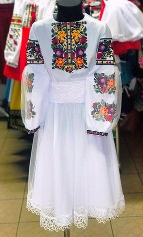 Підліткове вишите плаття "Марина" 3009 фото