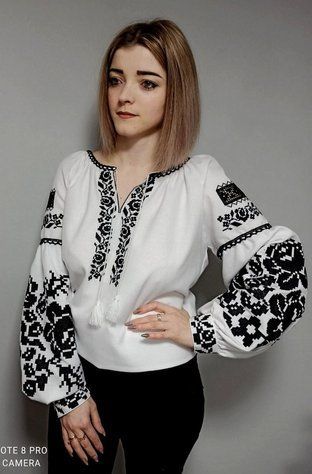 Сорочка жіноча "Чорні троянди" 3981 фото