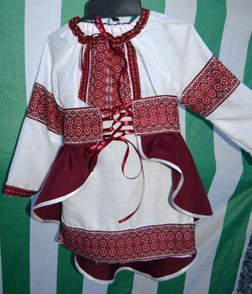 Костюм дитячий "Соломія" бордовий 303 фото