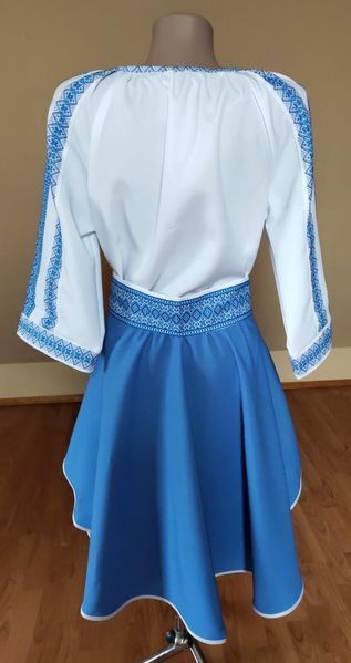 Костюм з вишивкою "Етнічний" синій 6 фото