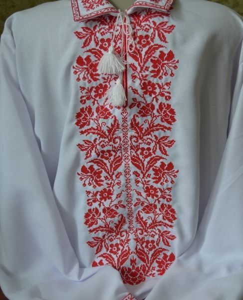 Чоловіча вишиванка "Червона лілія" 1265 фото